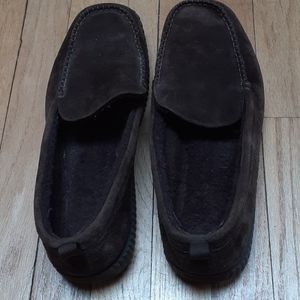 Brown hush puppies slippers